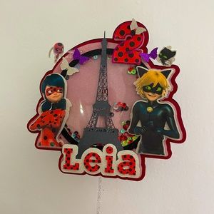Miraculous ladybug + cat noir shaker cake topper